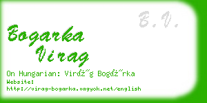 bogarka virag business card
